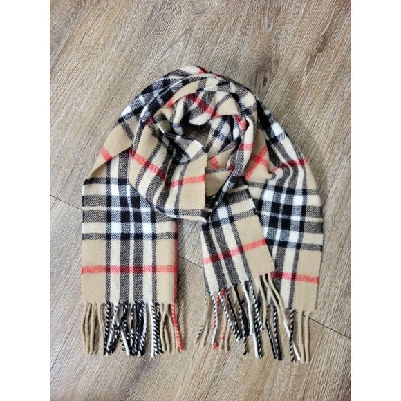 James Pringle Weavers Other - James Pringle Weavers Kids Plaid Tartan Check Neck Scarf 100% Wool Fringe